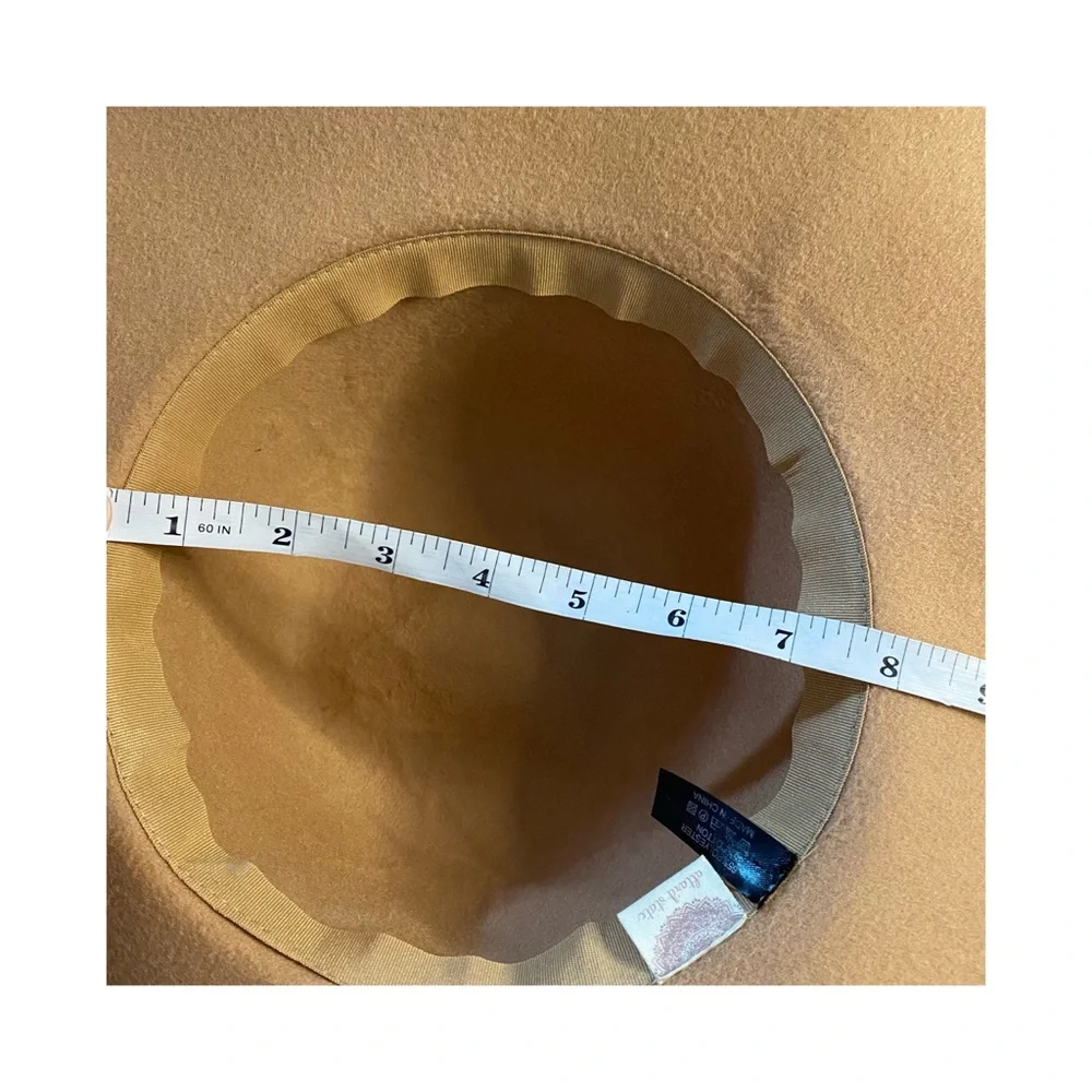 Altar’s State Brown Felt Floppy Boho Hat Self Band One Size 4”BRIM 7” - Picture 6 of 7